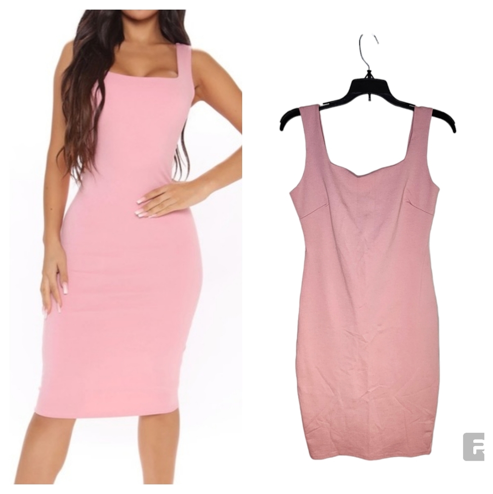 Fashion Nova Women’s Innocent Touch Pink Midi Dress Size M